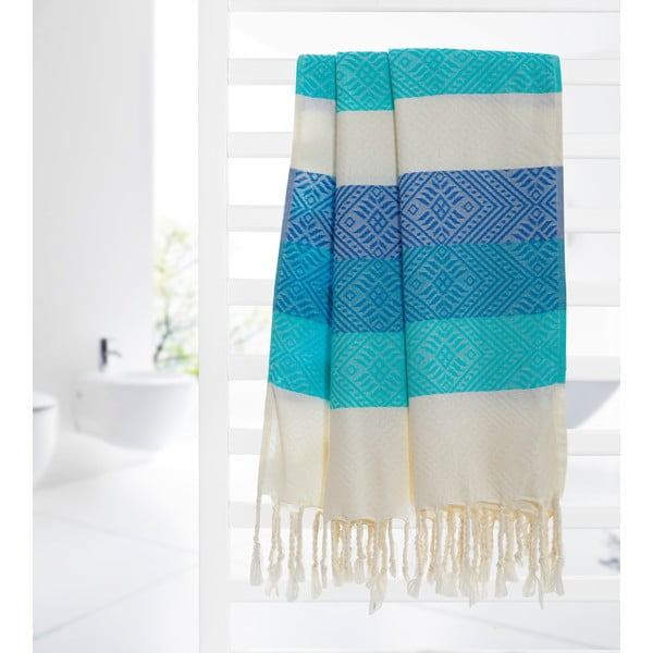 Hammam Waves vannas dvielis, zils-image-1