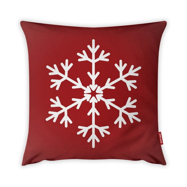Vitaus spilvendrāna Ziemassvētku periods Sarkana vienkārša sniega pārsla, 43 x 43 cm