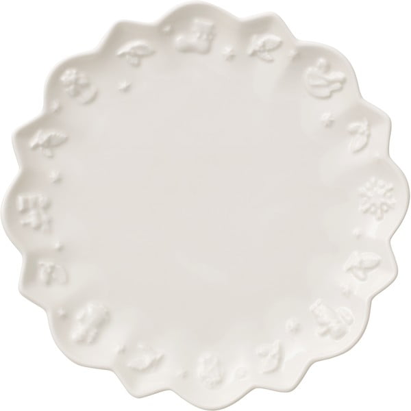Balts porcelāna šķīvis ar Ziemassvētku motīvu Villeroy & Boch, ø 18,5 cm