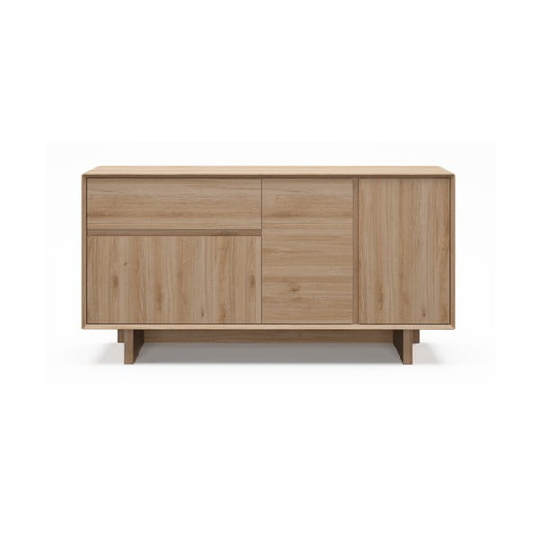 Dabīga toņa kumode ar ozolkoka imitāciju 146x76x45 cm Carpi – Marckeric