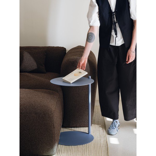 Tērauda apaļš sānu galdiņš 41x40 cm Ande – noo.ma-image-3