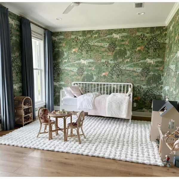 Balts mazgājams paklājs 150x230 cm Bubble White – Mila Home-image-1