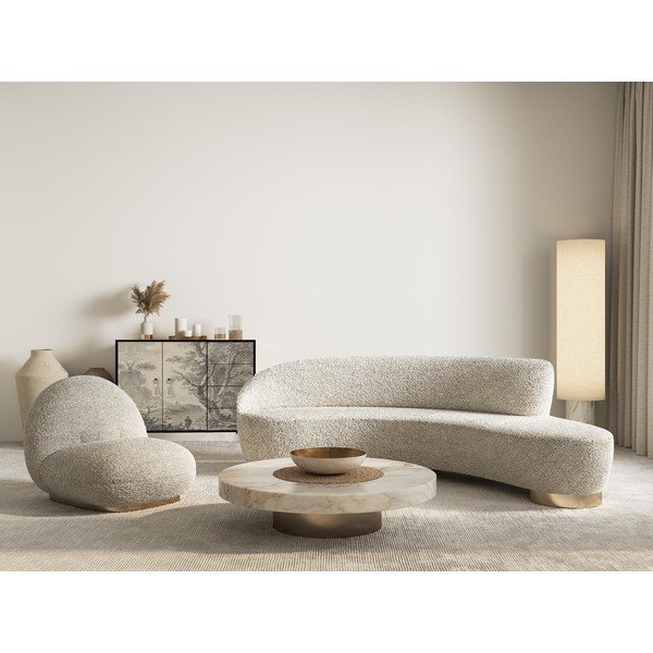 Melna/bēša zema kumode 113x84 cm Wilma – Really Nice Things-image-1