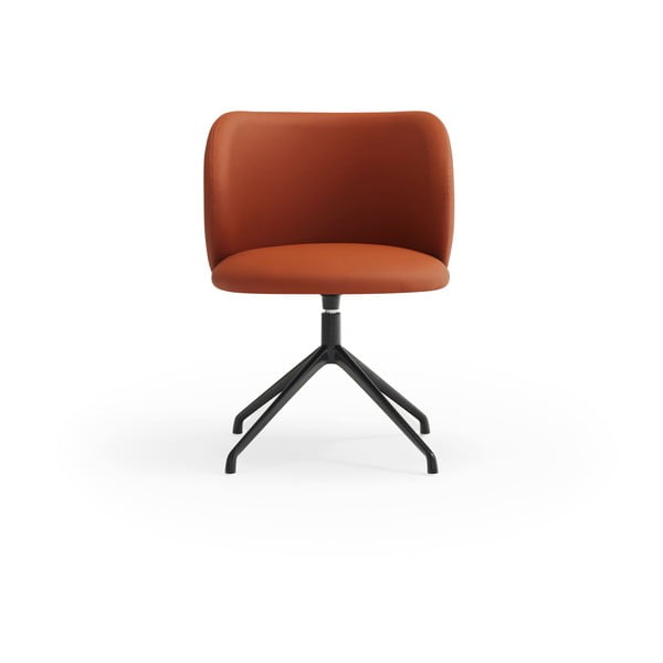 Oranžs polsterēts ēdamistabas krēsls Mogi – Teulat-image-1