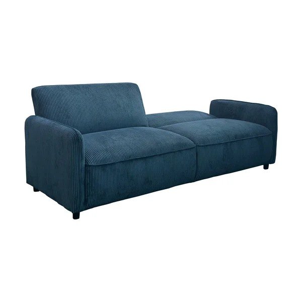 Zils velveta regulējams/salokāms dīvāns 209 cm Alicia – Støraa-image-3