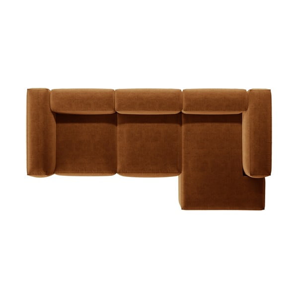 Ķieģeļu sarkans stūra dīvāns (ar labo stūri/ar zvilni) Bergamo – Cosmopolitan Design-image-3