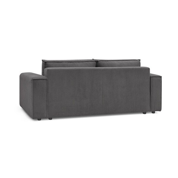 Tumši pelēks velveta salokāms dīvāns 245 cm Nihad – Bobochic Paris-image-4
