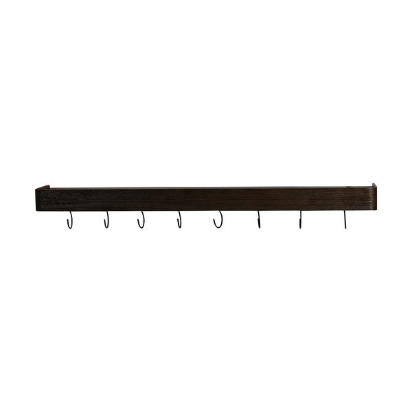 Tumša dabīga toņa sienas pakaramais ar oškoka imitāciju ar plauktu 120 cm Protopia – DAN-FORM Denmark-image-1