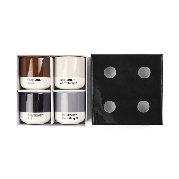 Espreso porcelāna tasītes (4 gab.) 100 ml Macchiato – Pantone-image-1