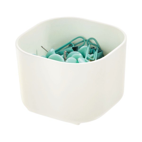 Balta uzglabāšanas kaste iDesign Eco Bin, 9,14 x 9,14 cm-image-1