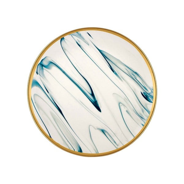 6 zilu un baltu porcelāna deserta šķīvju komplekts Mia Lucid, ⌀ 19 cm