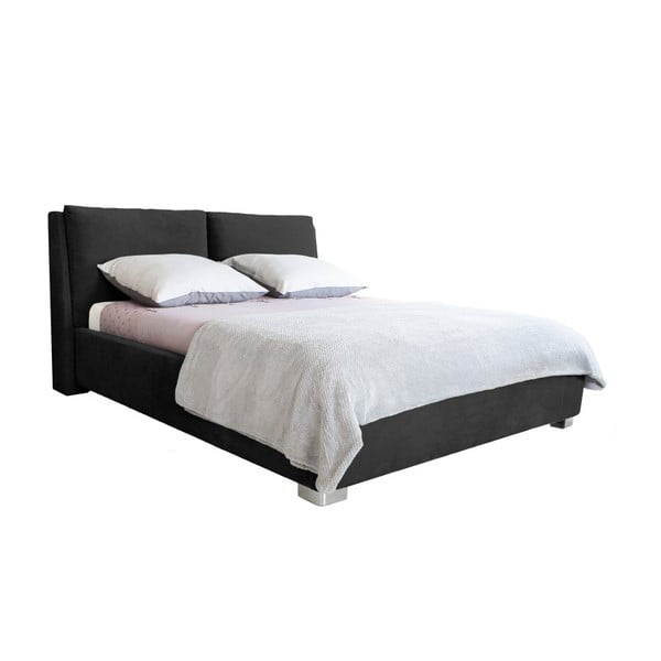 Melna divguļamā gulta Mazzini Beds Vicky, 140 x 200 cm