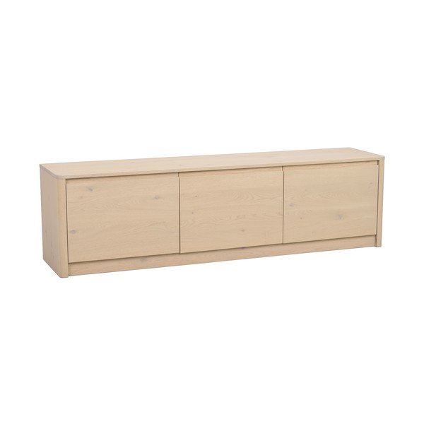 Gaiša dabīga toņa kumode ar ozolkoka imitāciju 180x50x40 cm Melstone – Rowico