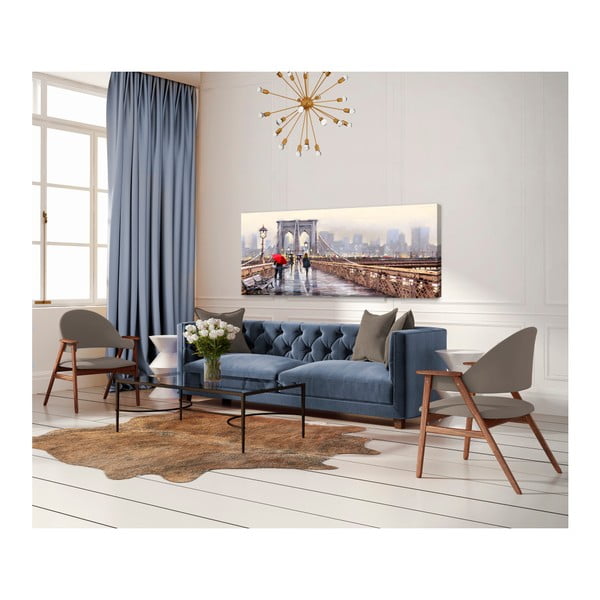 Styler Canvas Watercolor New York Bridge, 45 x 140 cm-image-1
