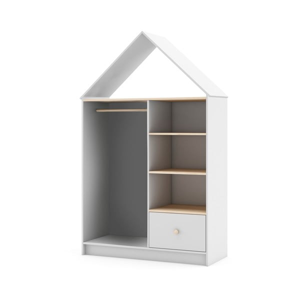 Balts atvērts skapis bērniem 110x180 cm Estefania – Marckeric-image-4