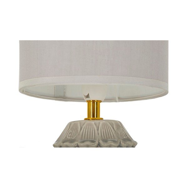 Bēša keramikas galda lampa ar auduma abažūru (augstums 30,5 cm) Pigny – Mauro Ferretti-image-2