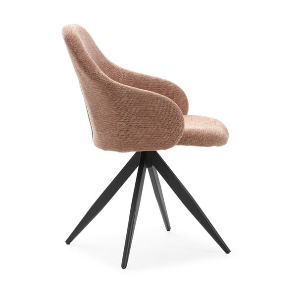 Gaiši brūni polsterēti ēdamistabas krēsli ar roku balstiem (2 gab.) Tamara – Marckeric-image-3