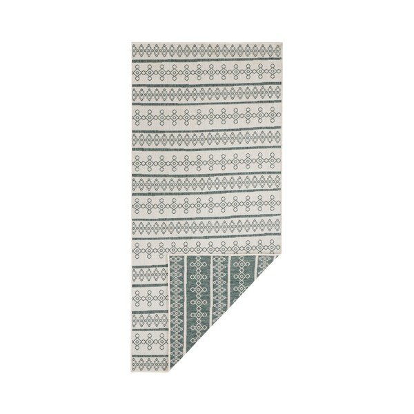 Zaļš un krēmkrāsas divpusējs āra paklājs Bougari Madeira, 200 x 290 cm