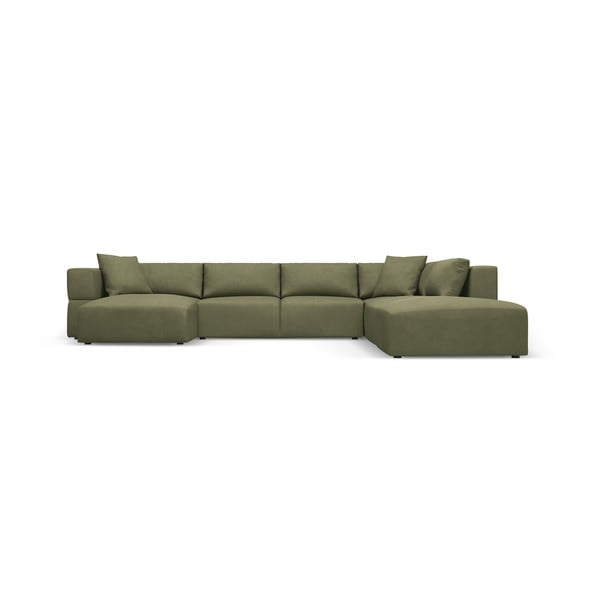 Gaiši zaļš stūra dīvāns (ar labo stūri/U veida) Esther – Milo Casa