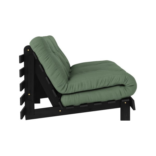 Zaļš salokāms dīvāns 160 cm Roots Black Night – Karup Design-image-4