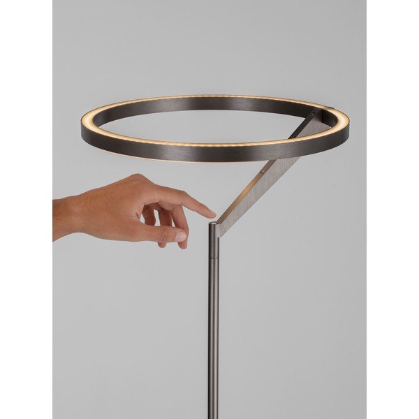 Sudraba krāsas alumīnija LED stāvlampa ar regulējamu spilgtumu (augstums 168 cm) Tilia – Nova Luce-image-2