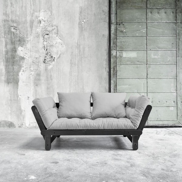 Dīvāns gulta Karup Beat Black/Light Grey