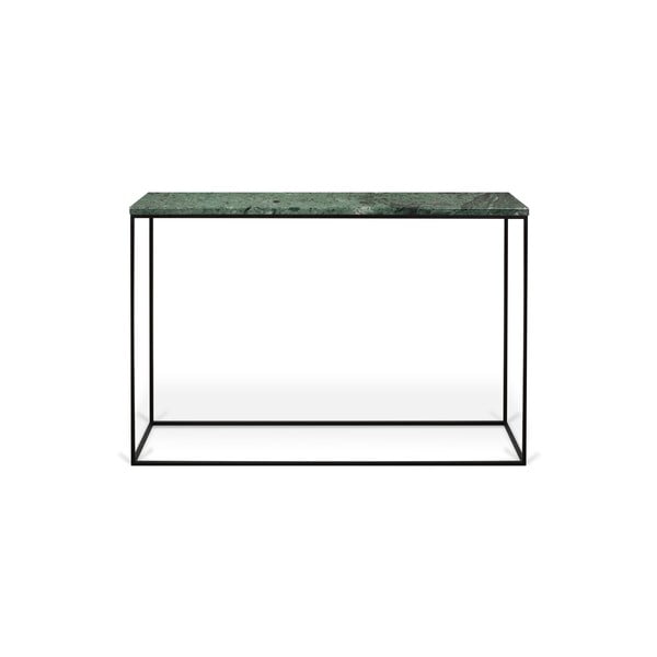TemaHome Gleam konsoles galds ar zaļu marmora virsmu