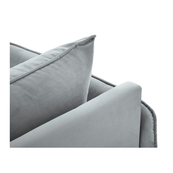 Gaiši pelēks samta zvilnis Cosmopolitan Design Vienna, kreisais stūris-image-3