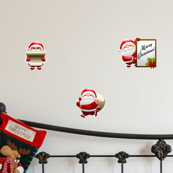 9 Ambiance uzlīmju komplekts Funny Santa Claus Christmas-image-2