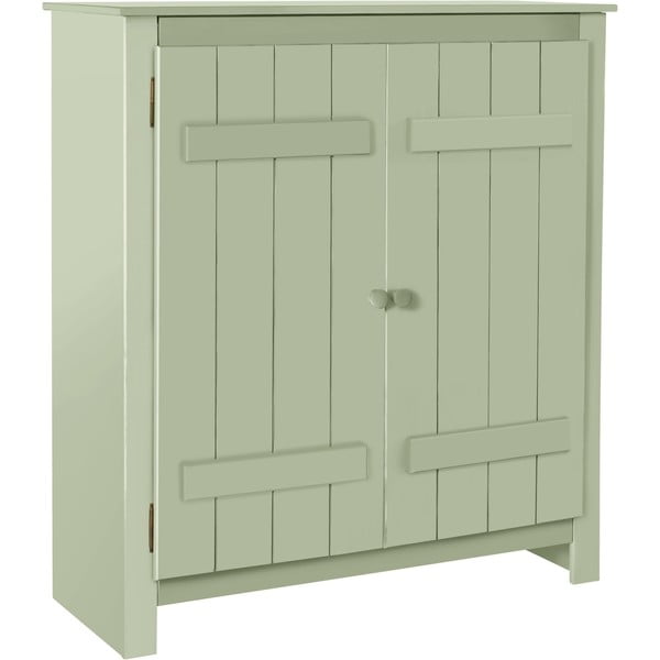 Gaiši zaļš priedes masīvkoka skapītis 100x110 cm Bertram – Støraa-image-2