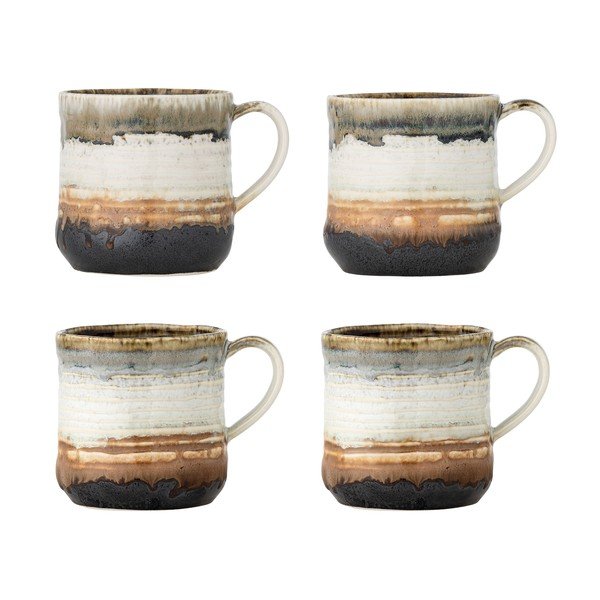 Akmensmasas krūzes (4 gab.) 380 ml Deana – Bloomingville