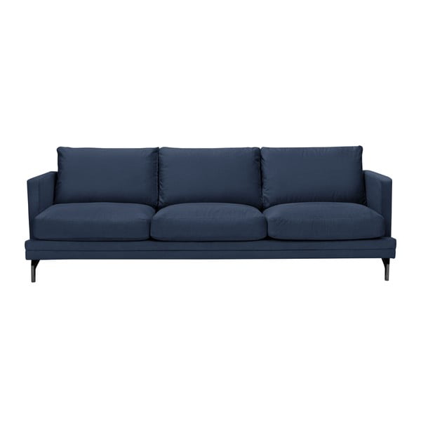 Tumši zils dīvāns ar melnu kāju balstu Windsor & Co Sofas Jupiter