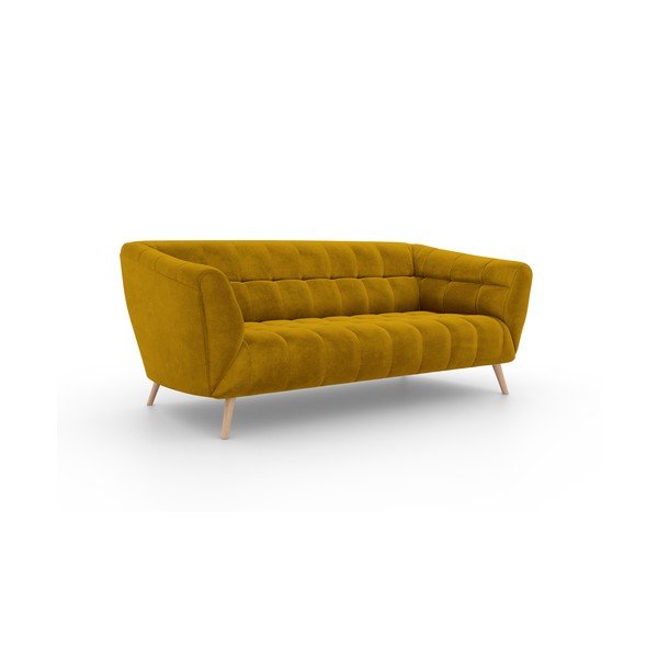 Dzeltens samta dīvāns Interieurs 86 Étoile, 210 cm-image-2