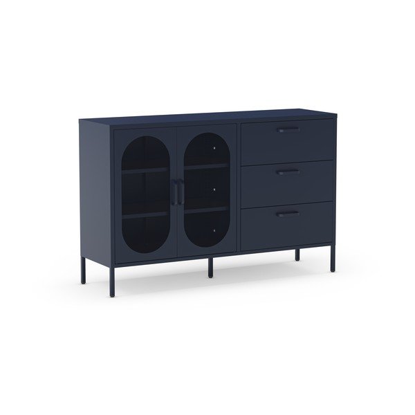 Tumši zila kumode 140x90 cm Diora – Marckeric-image-3