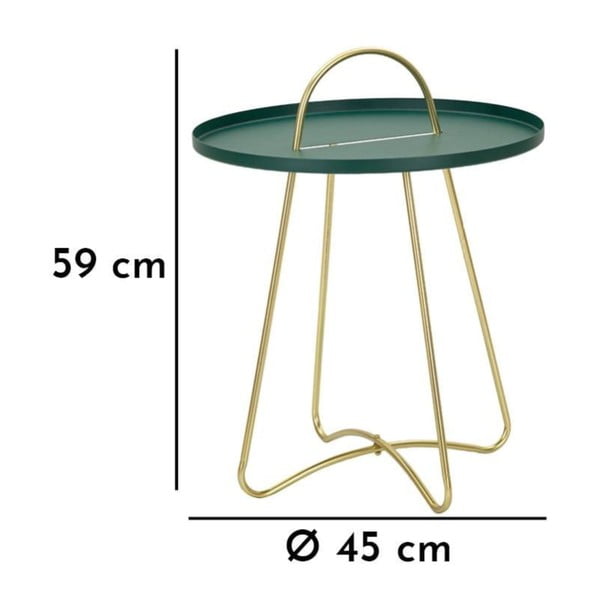 Metāla apaļš sānu galdiņš ø 45 cm Grent – Mauro Ferretti-image-4