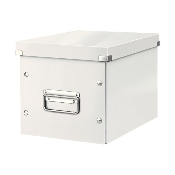 Balta kartona uzglabāšanas kaste ar vāku 26x26x24 cm Click&Store – Leitz