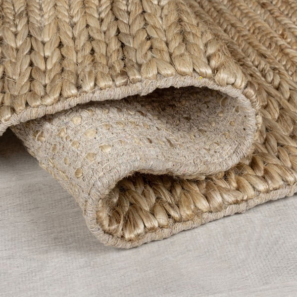 Dabīga toņa ar rokām darināts paklājs no kaņepju hibiska 120x170 cm Drew Border – Flair Rugs-image-2