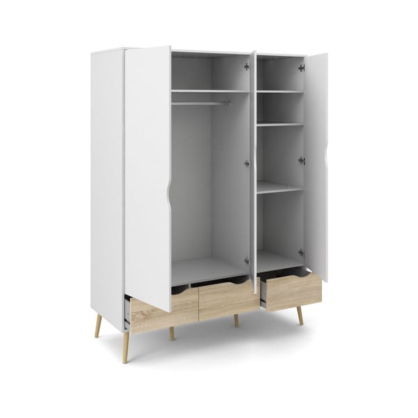 Balts drēbju skapis Tvilum Oslo, 147 x 200 cm-image-2