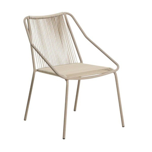 Krēmkrāsas/pelēkbrūns dārza krēsls Zivia – Kave Home