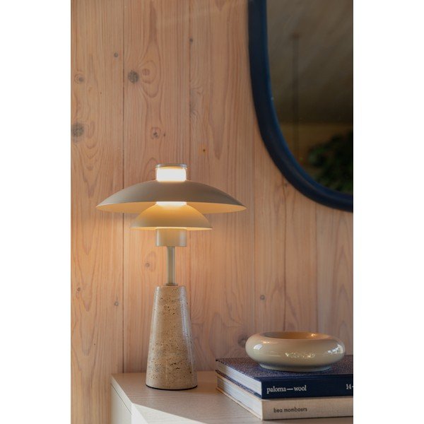 Bēša LED galda lampa ar regulējamu spilgtumu (augstums 37 cm) Cole – Zuiver-image-1