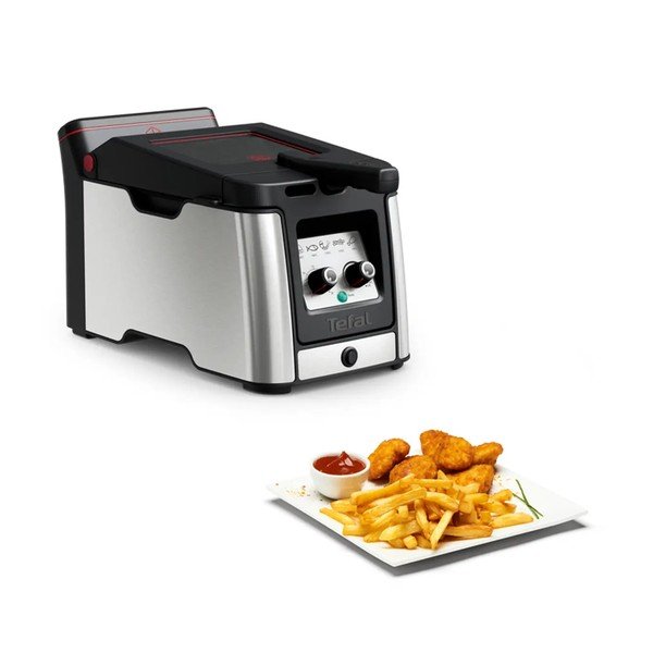 Melns/matētas sudraba krāsas friteris Clear Duo FR600D10 – Tefal-image-2