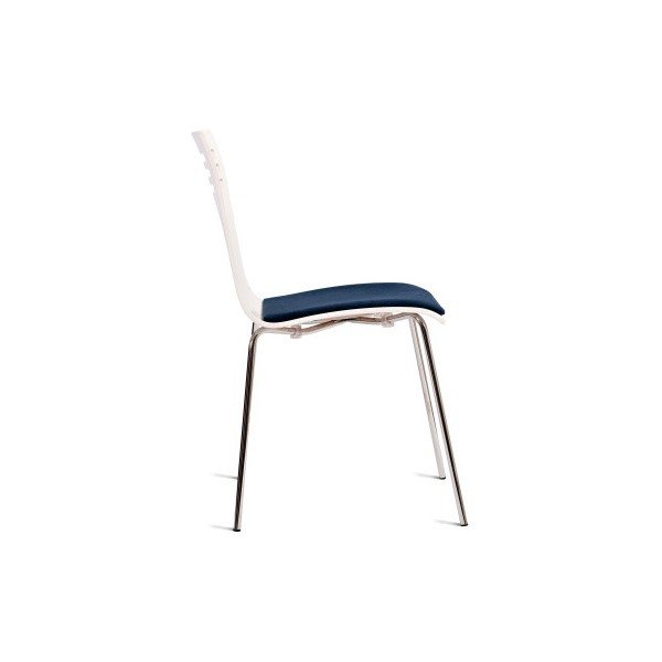Balts krēsls ar dižskābarža koka sēdekli Charlie Pommier Comfort-image-2