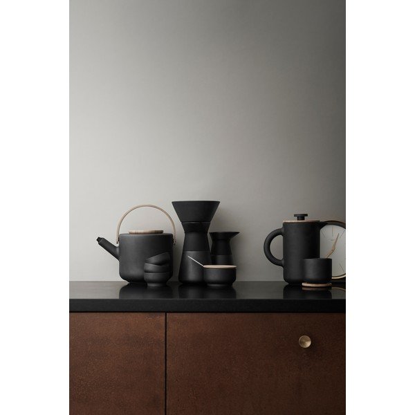 Melna akmensmasas mokas kafijas kanna 600 ml Theo – Stelton-image-2