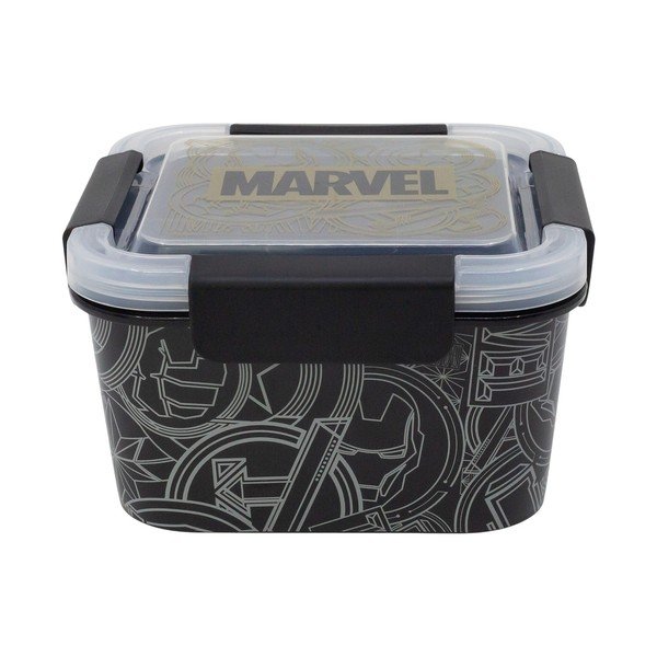 Melna plastmasas bērnu pusdienu kārba Marvel – STOR-image-2