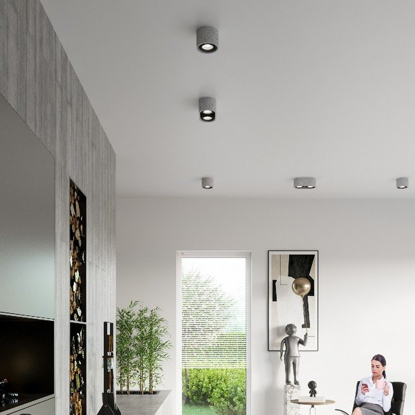 Pelēka starmešu veida lampa 27x14 cm Spattio – Sollux-image-4