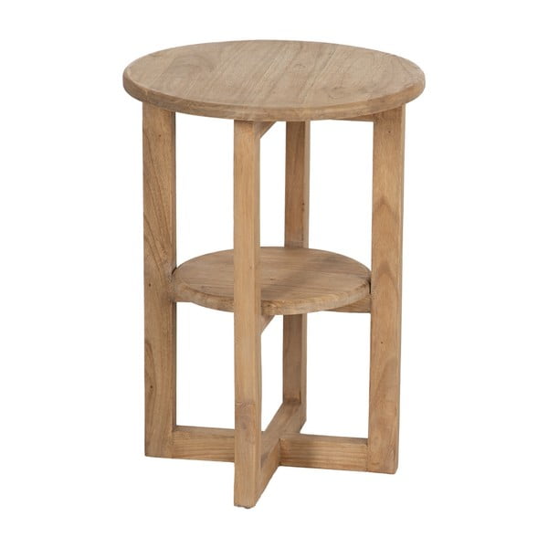 Ciedra masīvkoka apaļš sānu galdiņš ø 40 cm Dala – Ixia