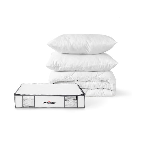 Vakuuma tekstila drēbju uzglabāšanas kaste ar stingrām malām (3 gab.) 45x65x15,5 cm Life – Compactor-image-3