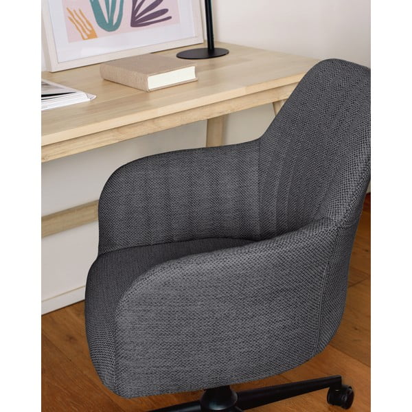 Tumši pelēks biroja krēsls Kave Home Madina-image-2