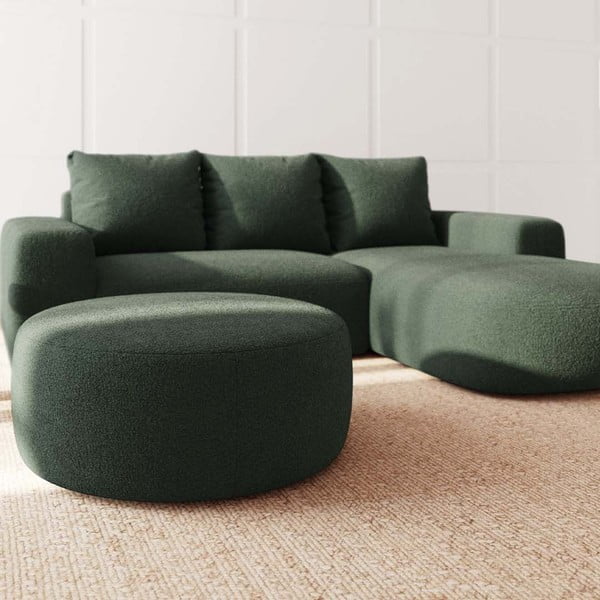 Zaļš kāju soliņš no buklē auduma Monce – Rodier-image-1