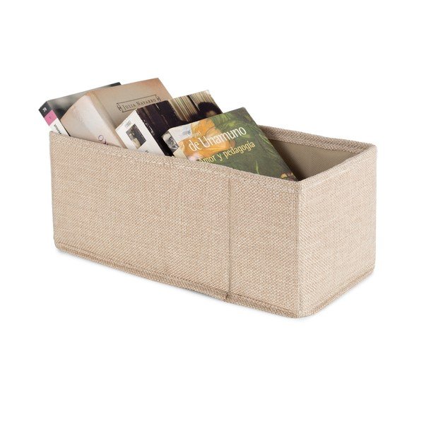 Bēša tekstila uzglabāšanas kaste 28x12x12 cm Sandy – Compactor